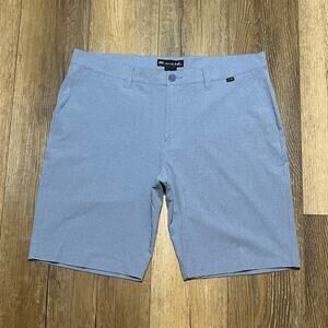 Travis Mathew Beck Performance Golf Shorts Size 38 Blue Lifestyle Casual Preppy